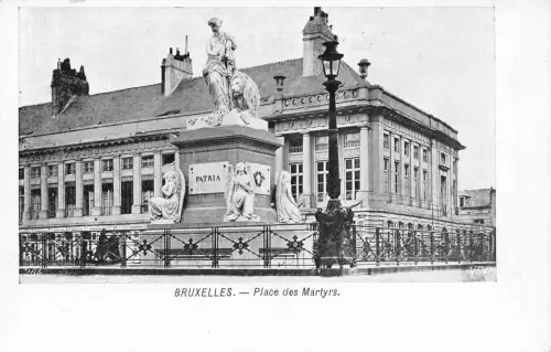 A661 Belgien Bruxelles Brüssel Place des Martyrs Vintage Postkarte