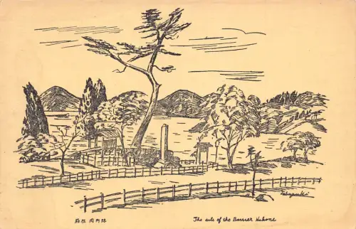 A662 Japan Der Standort der Barriere Hakone Vintage Postkarte