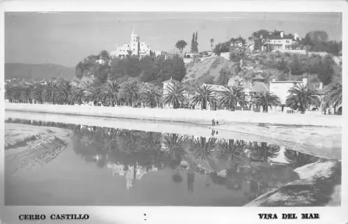 A666 Chile Vina del Mar Cerro Castillo RPPC Postkarte