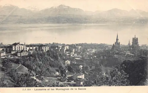 A695 Schweiz Lausanne et Montagnes de Savoie Gesamtansicht Postkarte