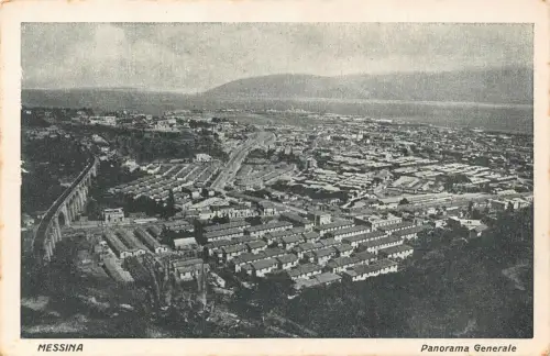 A746 Italien Messina Gesamtansicht Vintage Postkarte