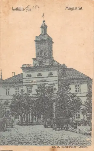 B051 Polen Lublin Magistrat 1915 alte Postkarte