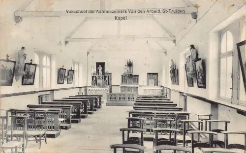A183 Belgien Berufsschule Almoners of Labour St. Truiden Kapelle Postkarte