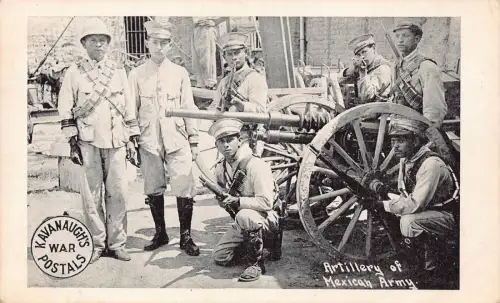 Mexiko Artillerie der mexikanischen Armee Kavanaughs Kriegspostkarten Militärpostkarte B836