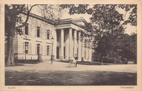 A184 Niederlande Zwolle Gerechtshof Kinderwagen Vintage Postkarte