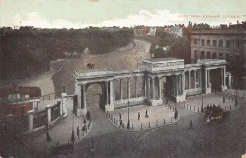 A789 England London 1906 Hyde Park Corner Vintage Postkarte