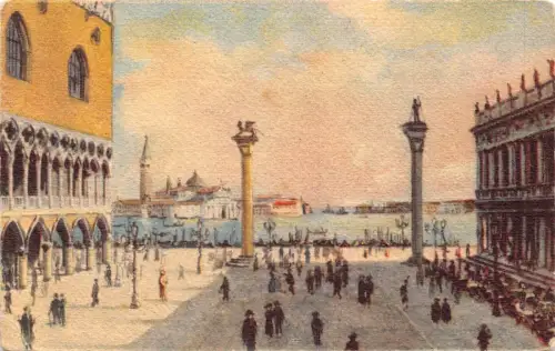 A807 Italien Venezia Venedig Piazzetta S Marco Art Vintage Postkarte
