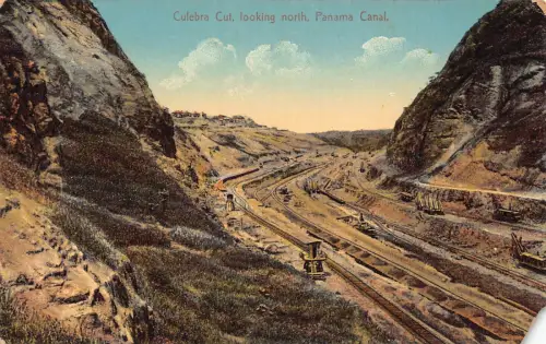 A811 Panamakanal Celebra Schnitt Blick Nordbahn Postkarte