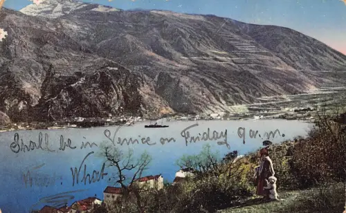 B077 Montenegro 1911 Kotor Putevi Crnegore Cattaro Vintage Postkarte