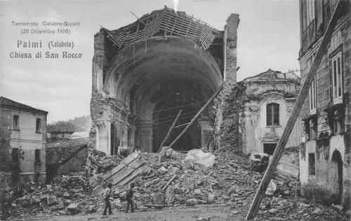 A018 Italien Palmi Kalabrien Chiesa di San Rocco Erdbebenkatastrophe 1908 Postkarte