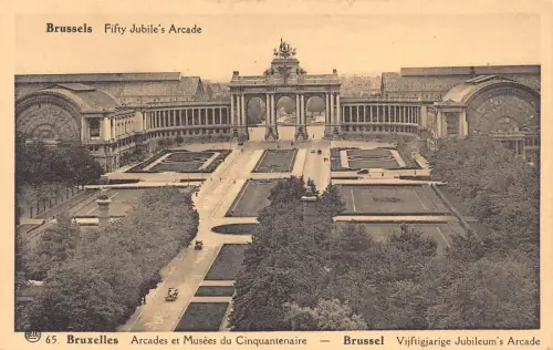 L116 Belgien Brüssel 50 Jubiläums Arcade Gardens Vintage Postkarte