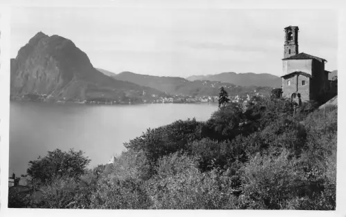 L099 Schweiz Castagnola Lugano-Paradiso San Salvatore Ruinen Vintage Postkarte