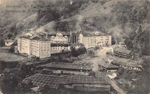 Bulgarien 1910 Rila Kloster Vintage Postkarte B873