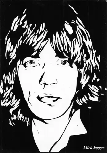 L287 Musik Sänger Rock Mick Jagger Rolling Stones Postkarte