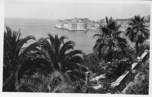 B092 Kroatien 1935 Dubrovnik Ansicht RPPC Vintage Postkarte