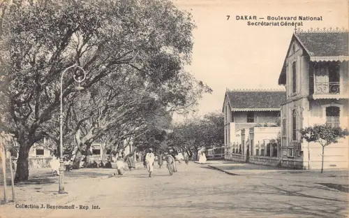 L542 Senegal Dakar National Boulevard Vintage Postkarte
