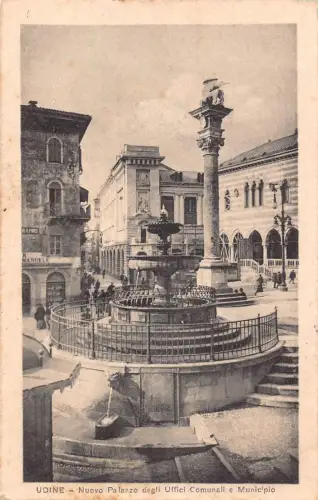 A227 Italien Udine Nuovo Palazzo Uffici Comunali e Municipio Palace Postkarte