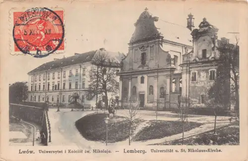 L149 Ukraine Lvov 1921 Lemberg Vintage Postkarte