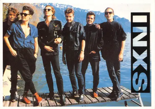 L291 Musik Band Pop Rock Insx Michael Hutchence Kirk Pengilly Postkarte