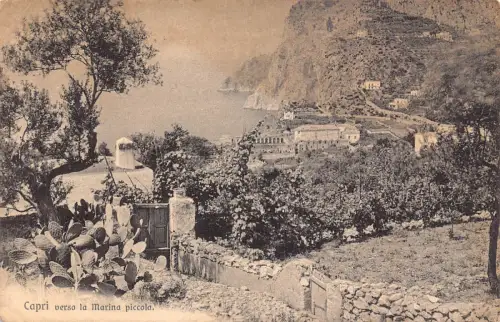 A848 Italien Capri verso la Marina Piccola Gesamtansicht Vintage Postkarte
