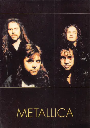 L289 Musik Rock Band Metallica James Hetfield Lars Ulrich Kirk Hammett Postkarte