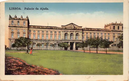 A852 Portugal 1918 Lissabon Palacio da Ajuda Palast Vintage Postkarte