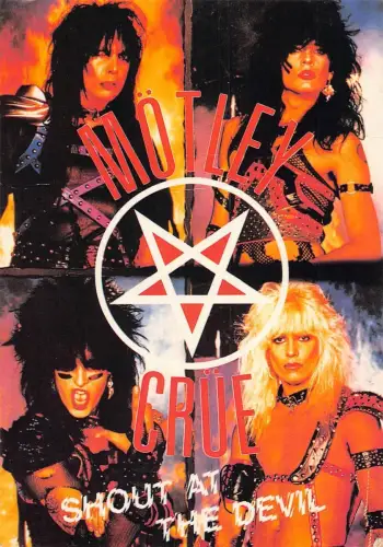 L288 Musik Band Rock 1987 Motley Crue Shout at the Devil Postkarte