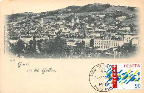 L300 Schweiz Gruss aus St. Gallen Vintage Postkarte