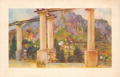 L073 Italien, Capri - Dalla Terrazza della Funicolare Gemälde Vintage Postkarte