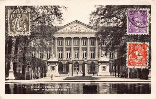 L133 Belgien 1932 Brüssel Chambres Legislatives Palace Vintage Postkarte