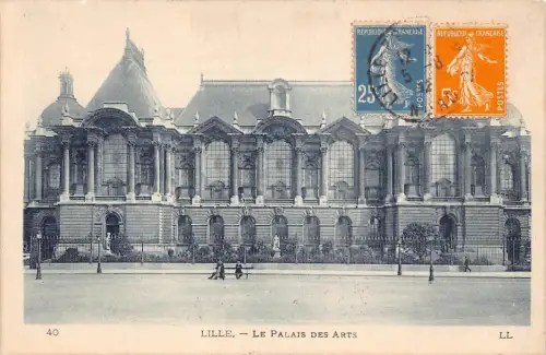 L131 Frankreich 1922 Lille Le Palais Des Arts Palace of Arts Vintage Postkarte
