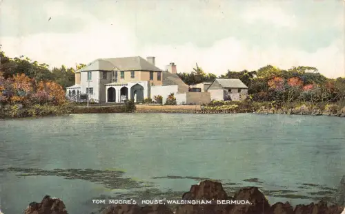 B160 Bermuda Tom Moore's House Walshingham Vintage Postkarte
