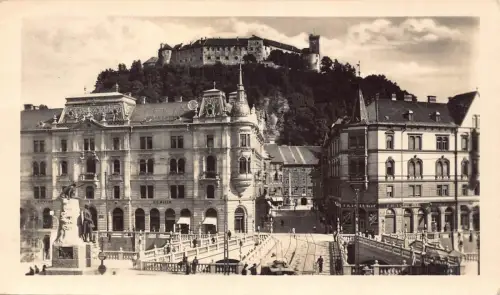 B138 Slowenien 1953 Ljubljana Gesamtansicht RPPC Vintage Postkarte