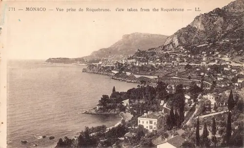 A872 Monaco Monte Carlo Ansicht von der Postkarte Roquebrune