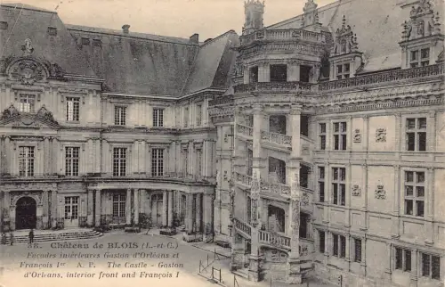 Frankreich 1925 Schloss Schloss Chateau de Blois Innenfassade Gaston d'Orleans Postkarte