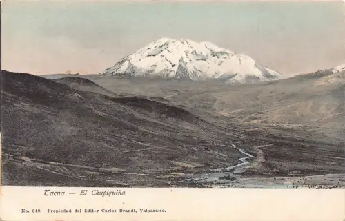A813 Chile Tacna El Chupiquina Berg Vintage Postkarte