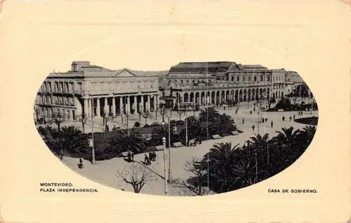 A877 Uruguay Montevideo Plaza Independencia Platz Casa de Gobierno Postkarte