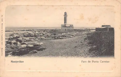 A879 Uruguay Montevideo Paro de Punta Carretas Leuchtturm Vintage Postkarte