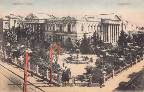 A880 Chile Santiago Congreso Nacional Vintage Postkarte