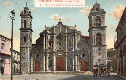 B623 Kuba Havanna Kathedrale Vintage Postkarte