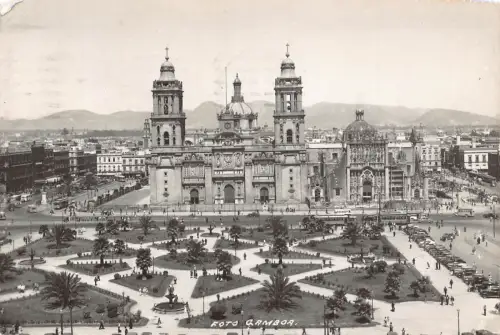 B624 Mexiko 1956 Mexico City Metropolitan Cathedral RPPC Postkarte