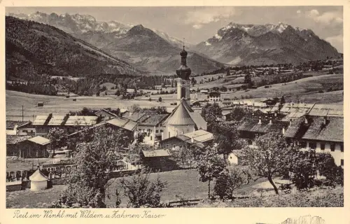 L316 Deutschland 1941 Reit i Winkl Wildem Zahmen Kaiser Vintage Postkarte
