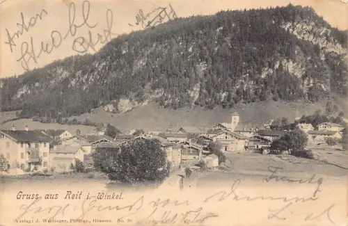 L316 Deutschland 1904 Gruss aus Reit i Winkl ungeteilt Jahrgang Postkarte