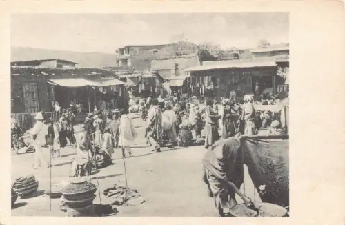 B635 Äthiopien Marken a Harrar Markt Vintage Postkarte