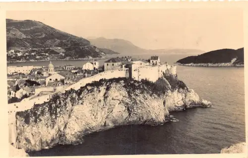 Kroatien 1934 Dubrovnik Stagtbefestigung St Maria Kloster Abtei Zitadelle Postkarte