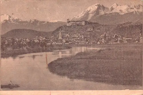 Slowenien 1922 Ljubljana z Juga Panorama Vintage Postkarte