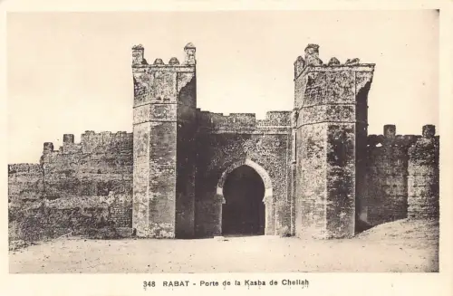 B172 Marokko Rabat Porte de la Kasba de Chellah Tor Vintage Postkarte