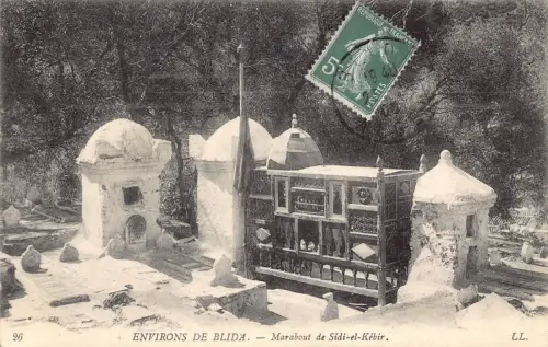 B168 Algerien Umgebung de Blida Marabout de Sidi el Kebir Vintage Postkarte