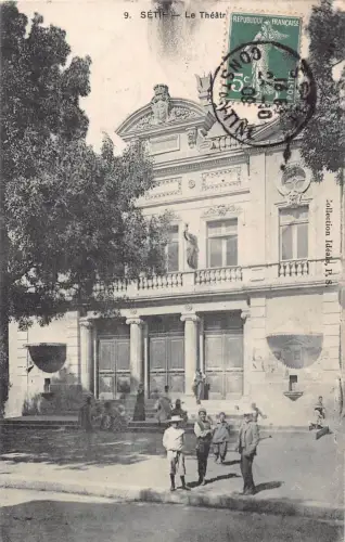 B169 Algerien Setif Theater 1909 Vintage Postkarte