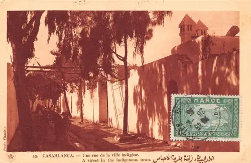 B662 Marokko 1935 Casablanca Straße in der indigenen Stadt Postkarte